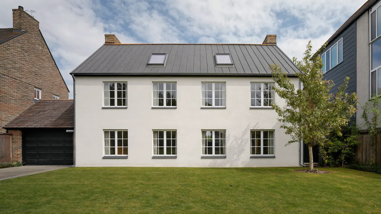A UK bungalow fitted with new white casement double-glazed windows